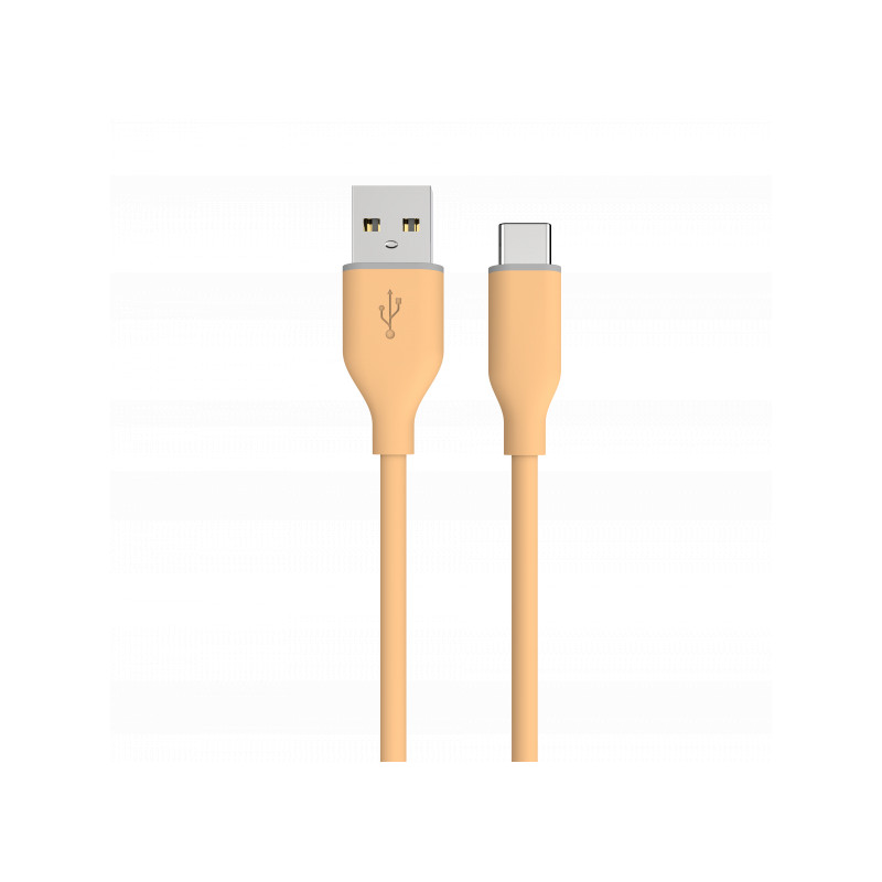 Kabelis Unravel Silicon USB-A to Type-C Orange