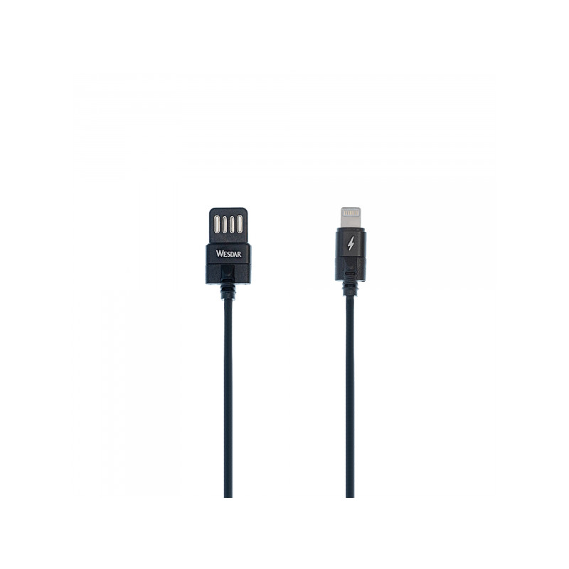 Kabelis T56 USB-A to Lightning Black