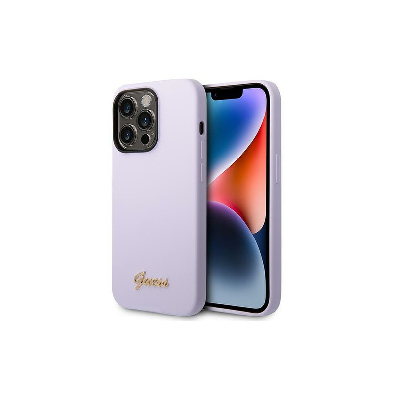 Viedtālruņa aizmugurējais vāciņš Apple iPhone 14 Pro 4G Metal Logo Violet
