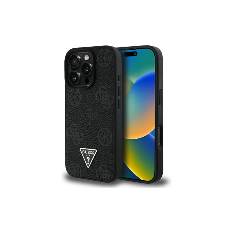 Viedtālruņa aizmugurējais vāciņš Apple iPhone 16 Pro Max Hot Stamp Logo Black