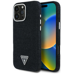 Viedtālruņa aizmugurējais vāciņš Apple iPhone 16 Pro Max Triangle Logo Mag Black