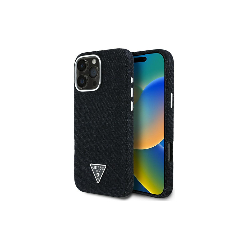 Viedtālruņa aizmugurējais vāciņš Apple iPhone 16 Pro Max Triangle Logo Mag Black