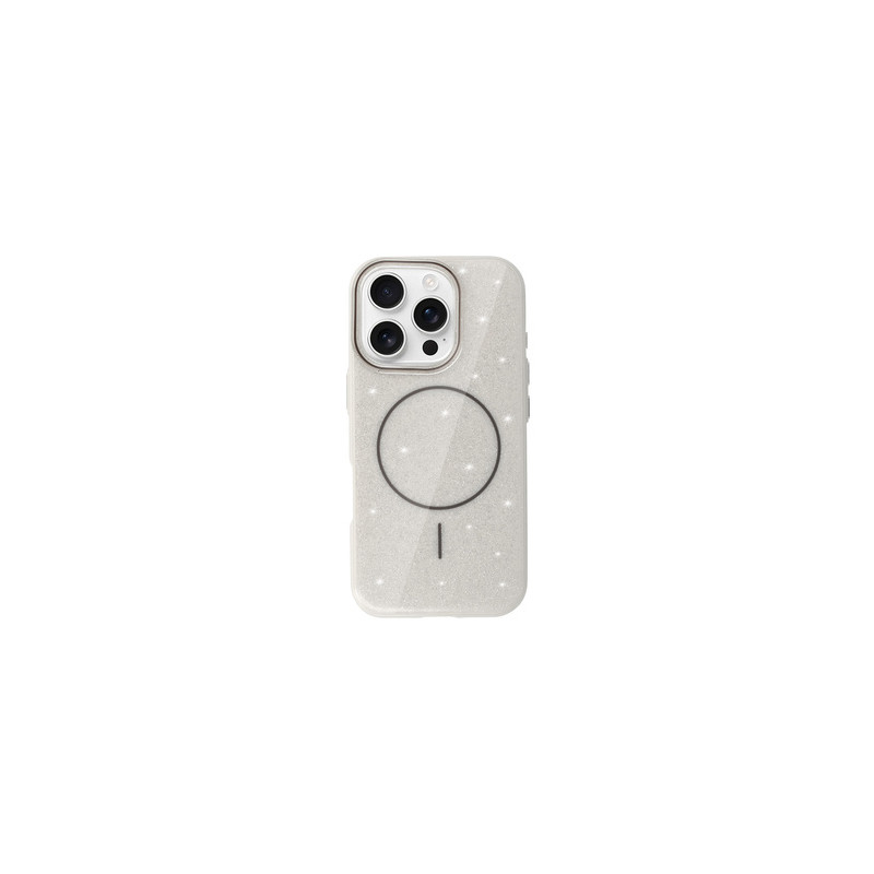 Viedtālruņa aizmugurējais vāciņš Apple Iphone 15 Slim Shiny Mag Beige