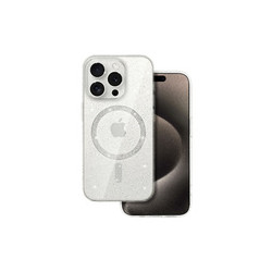 Viedtālruņa aizmugurējais vāciņš Apple iPhone 13 Pro Glitter MagSafe Silver, Transparent
