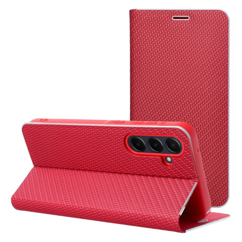 Viedtālruņa atveramais maciņš Samsung Galaxy A17 Luna Book Red
