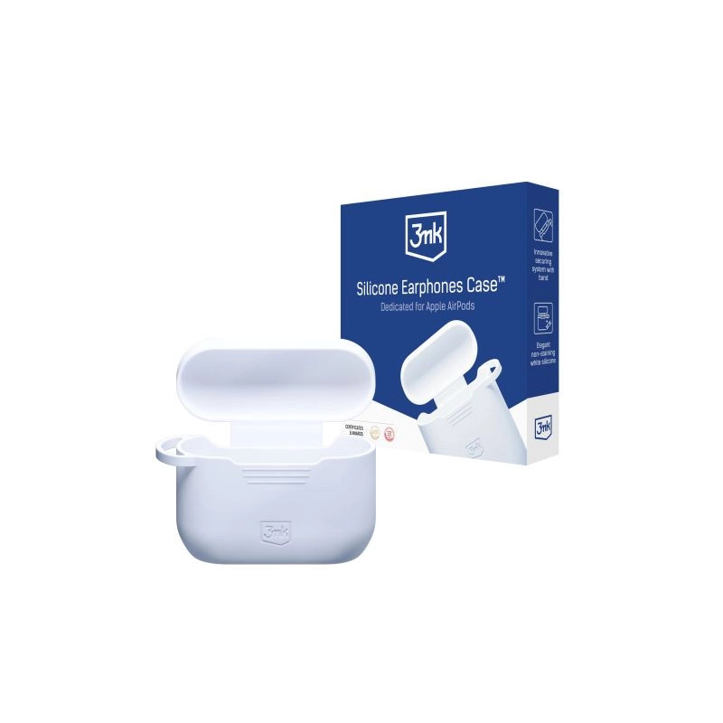 Bezvadu austiņu apvalks Apple Silicone case White