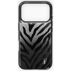 Viedtālruņa aizmugurējais vāciņš Apple iPhone 16 Pro Zebra Clear Case Black