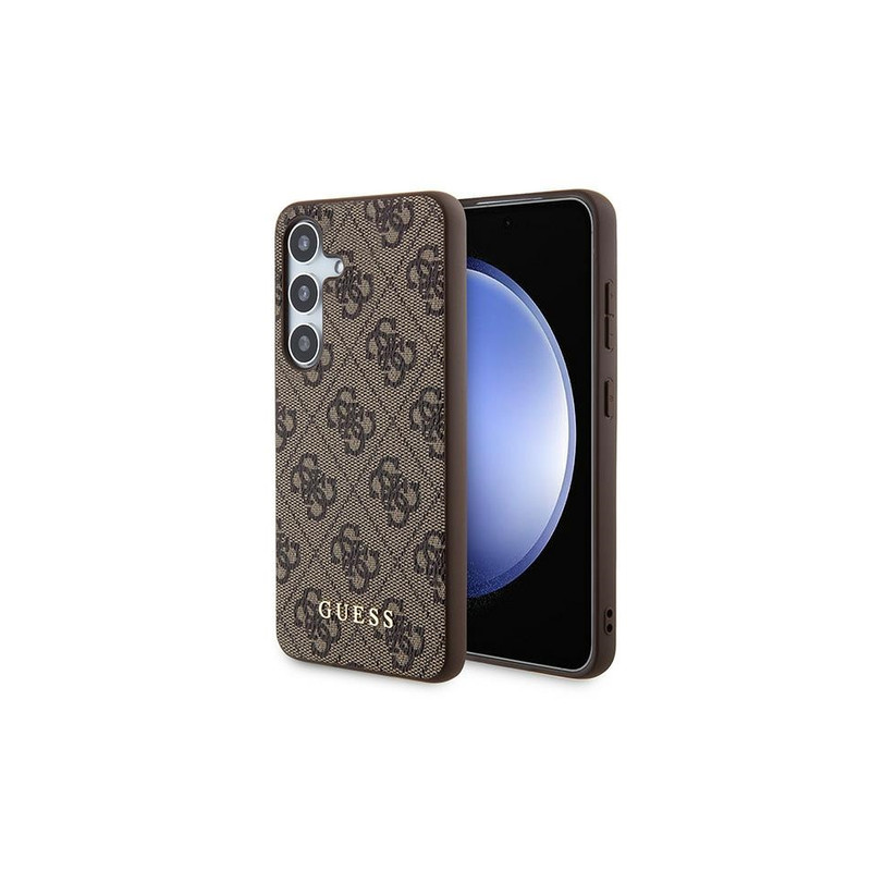 Viedtālruņa aizmugurējais vāciņš Samsung Galaxy S24 4G Metal Logo Brown