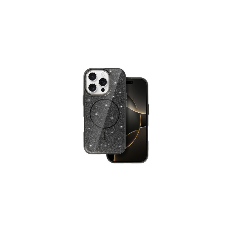Viedtālruņa aizmugurējais vāciņš Apple iPhone 14 Slim Shiny Mag Black