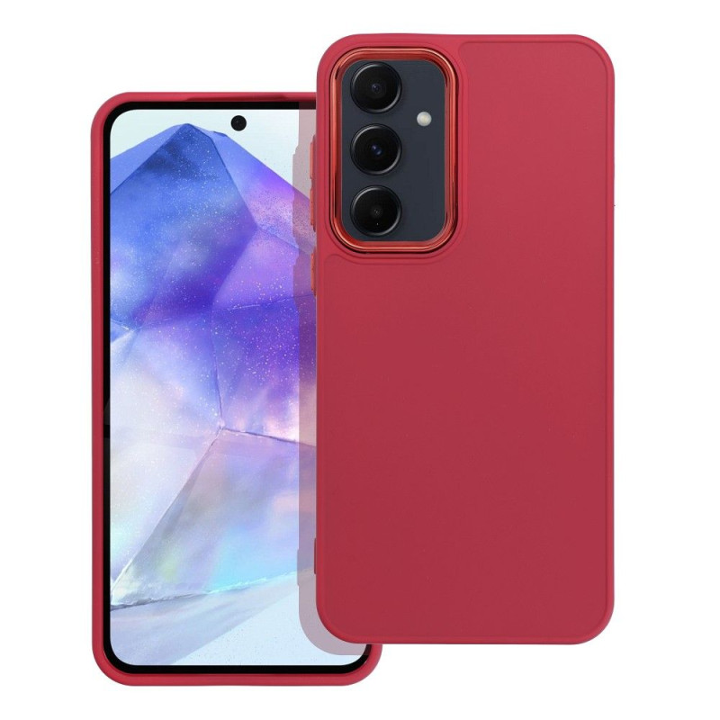 Viedtālruņa aizmugurējais vāciņš Samsung Galaxy A55 5G Frame Maroon