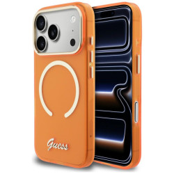 Viedtālruņa aizmugurējais vāciņš Apple iPhone 17 Pro Max IML Script Metal Mag Orange, Transparent