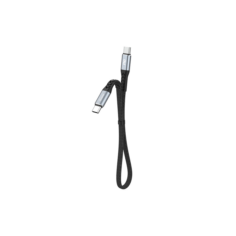 Kabelis USB-C - USB-C PD cable 100W 5A 0.23m L10C Black