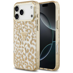 Viedtālruņa aizmugurējais vāciņš Apple iPhone 17 Pro Leopard Glitter Beige