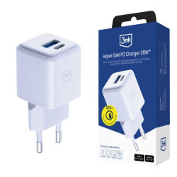 Strāvas adapteris Charger 20W GaN PD USB-C / A White