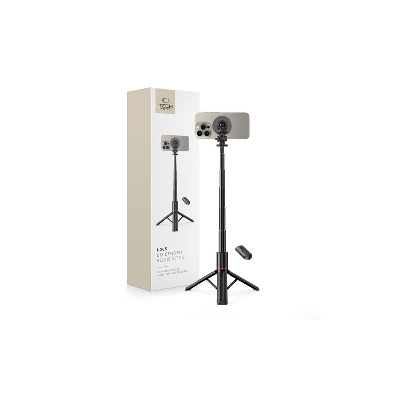 Pašportretu kāts/statīvs L06S Bluetooth selfie stick with MagSafe Black