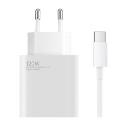 Lādēšanas komplekts 120W Adapter (Type A) + USB-C Cable White