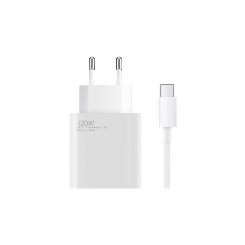 Lādēšanas komplekts 120W Adapter (Type A) + USB-C Cable White
