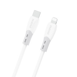 Kabelis L25SX 30W USB-C - Lightning Cable with Soft Silicone Braid White