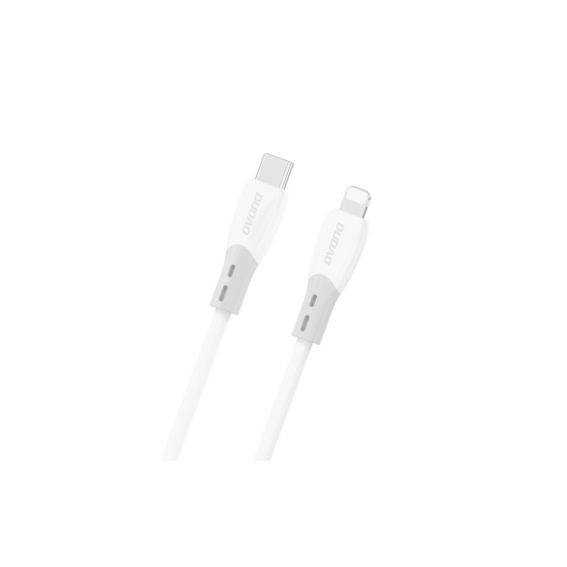 Kabelis L25SX 30W USB-C - Lightning Cable with Soft Silicone Braid White