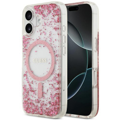 Viedtālruņa aizmugurējais vāciņš Apple iPhone 17 Glitter MagSafe Pink