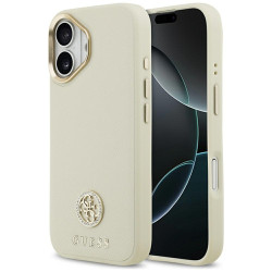 Viedtālruņa aizmugurējais vāciņš Apple iPhone 17 Grained Strass Logo MagSafe Beige