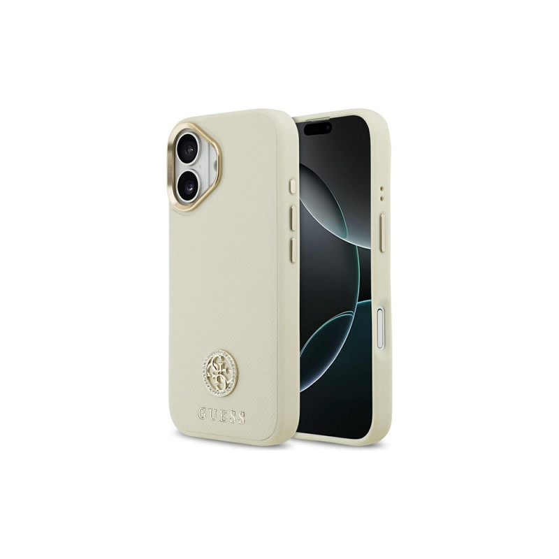 Viedtālruņa aizmugurējais vāciņš Apple iPhone 17 Grained Strass Logo MagSafe Beige