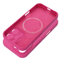 Viedtālruņa aizmugurējais vāciņš Apple iPhone 17 Silicone Case 2mm Mag Dark Pink