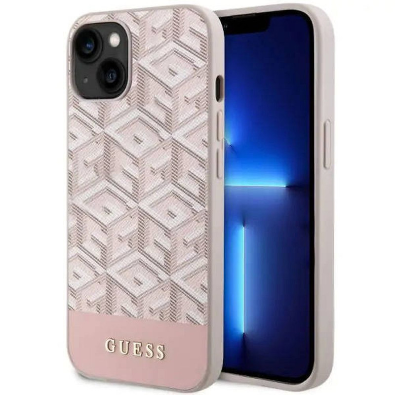 Viedtālruņa aizmugurējais vāciņš Apple Iphone 15 Gcube stripes Mag Pink