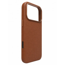 Viedtālruņa aizmugurējais vāciņš Apple Iphone 16 Leather Brown
