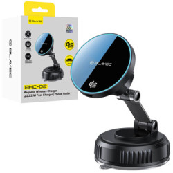 Viedtālruņa turētājs automašīnai Car holder BHC-02 Qi2.2 25W vacum magnetic Black