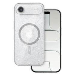 Viedtālruņa aizmugurējais vāciņš Apple iPhone Air Glitter MagSafe Transparent