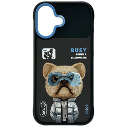 Viedtālruņa aizmugurējais vāciņš Apple iPhone 17 Cool&Cute 2.0 Dog Black