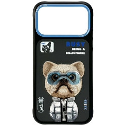 Viedtālruņa aizmugurējais vāciņš Apple iPhone 17 Pro Cool&Cute 2.0 Dog Black