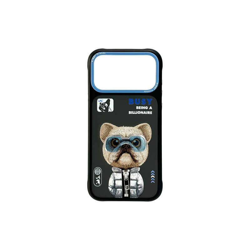 Viedtālruņa aizmugurējais vāciņš Apple iPhone 17 Pro Cool&Cute 2.0 Dog Black