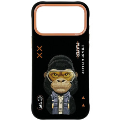 Viedtālruņa aizmugurējais vāciņš Apple iPhone 17 Pro Max Cool&Cute 2.0 Gorilla Black