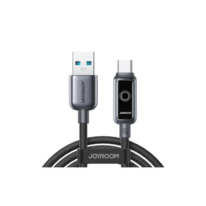 Kabelis S-A55 StarFlight 66W USB_A to USB_C Black