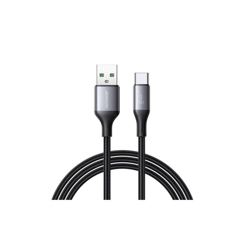 Kabelis S-A28 3A USB-A - USB-C cable 2m Black