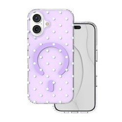 Viedtālruņa aizmugurējais vāciņš Apple iPhone 17 Bubble Dots Mag Violet