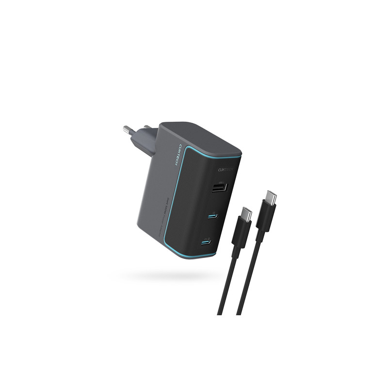 Lādēšanas komplekts Charger 100W + Cable 2C1A Grey