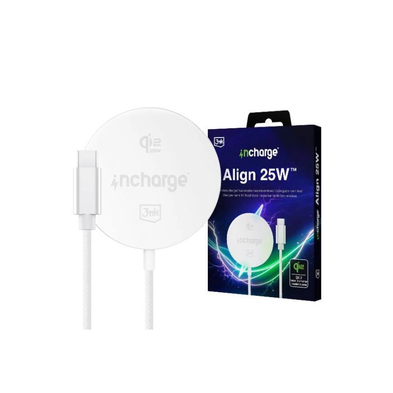 Bezvadu lādētājs Incharge Align Qi2 25W White