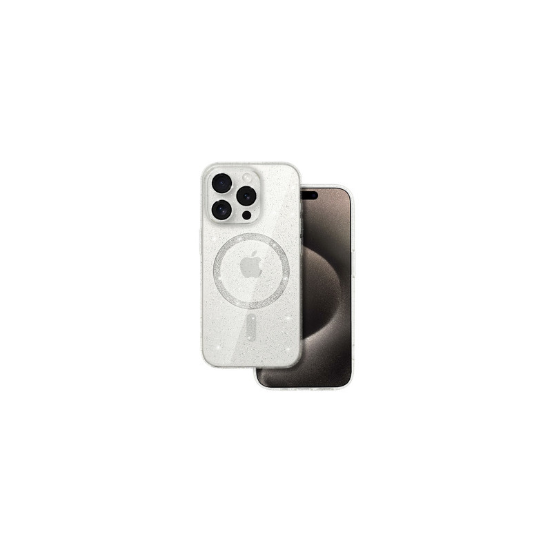 Viedtālruņa aizmugurējais vāciņš Apple iPhone 11 Glitter MagSafe Transparent