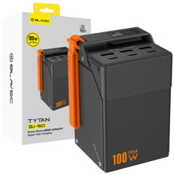 Ārējā baterija 50000mAh BJ-50 Tytan 100W - 3x Type-C + 3x USB-A Black