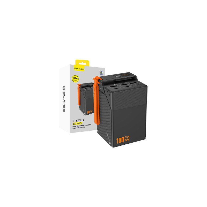 Ārējā baterija 50000mAh BJ-50 Tytan 100W - 3x Type-C + 3x USB-A Black