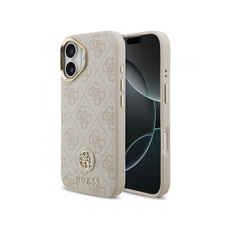 Viedtālruņa aizmugurējais vāciņš Apple iPhone 17 Logo Strass 4G Pink