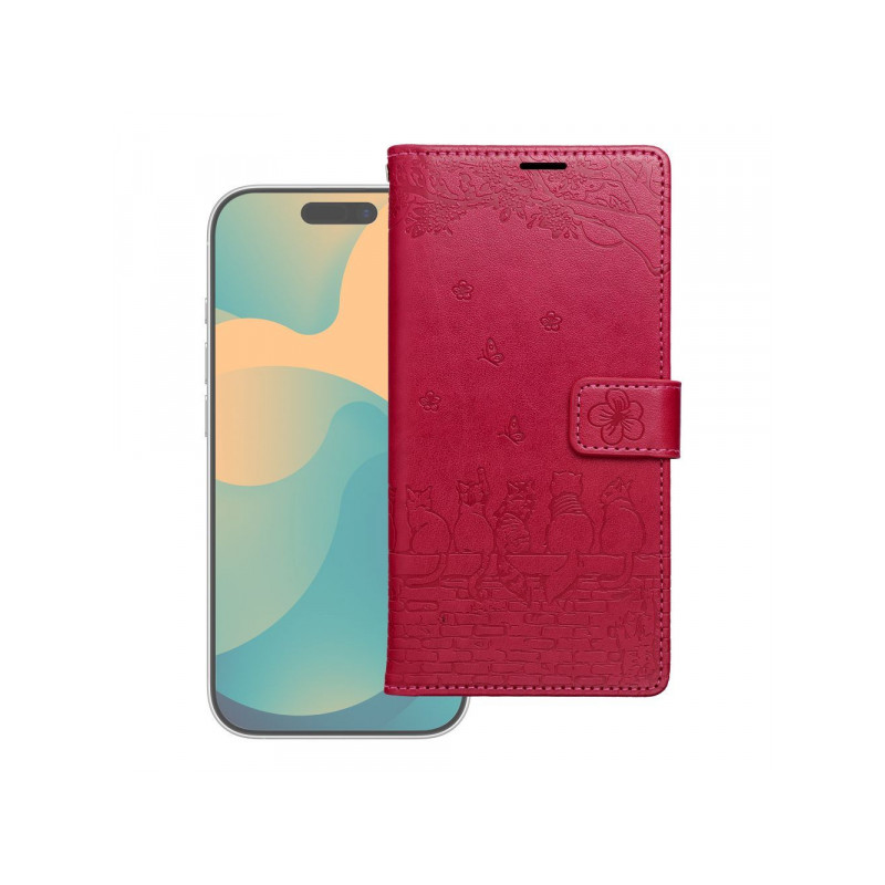 Viedtālruņa atveramais maciņš Xiaomi Redmi Note 15 4G Mezzo Book Cats Red