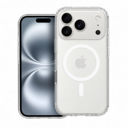 Viedtālruņa aizmugurējais vāciņš Apple iPhone 15 Pro Max 2.0MM Thick Clear Mag Transparent