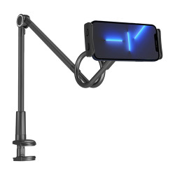 Viedierīces galda statīvs Long Flexible Phone and Tablet Holder Black (WTHBK5) Black