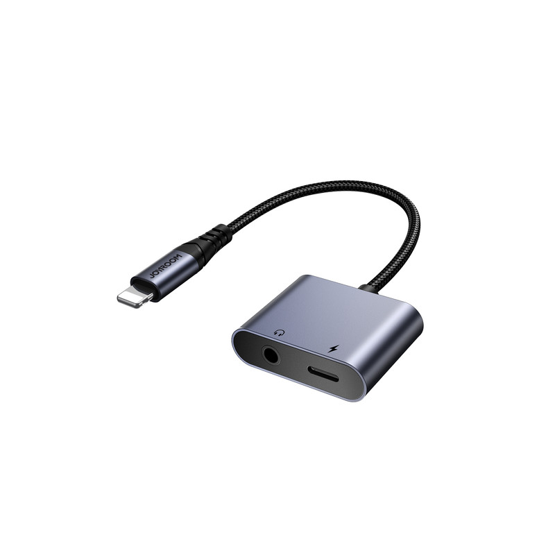 Kabeļa pārveidotājs SY-L01 Lightning to Lightning / 3.5 mm mini jack DAC adapter 2in1 Black