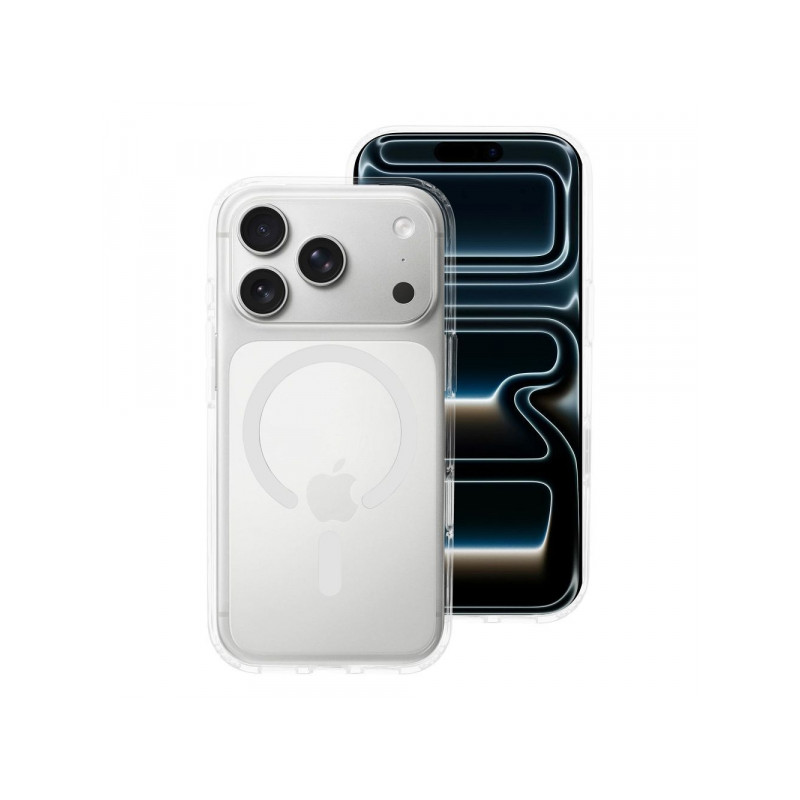 Viedtālruņa aizmugurējais vāciņš Apple iPhone 18 Pro Clear Hybrid Premium Mag Transparent