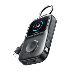 Ārējā baterija JRW19 5000mAh Powerbank with 5W Wireless Watch Black